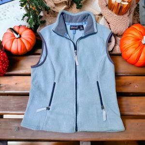 Patagonia Synchilla Fleece Vest Women’s Size Large Full Zip Pockets Hip Length